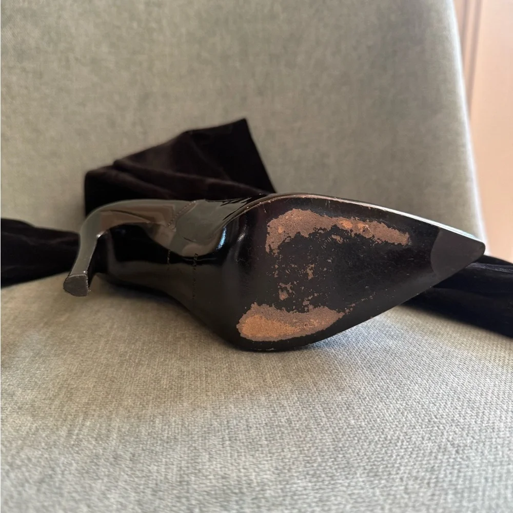 Balenciaga Velvet Thigh High Boots 37 Black - Picture 8 of 17